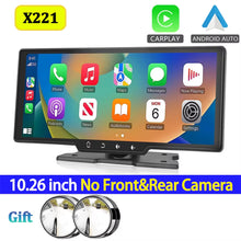 Load image into Gallery viewer, 10.26&quot; Touch Screen 4K Dash Cam Dual Len Front&amp;Rear Camera Wireless Carplay Android Auto Car DVR WIFI Dashcam Aux Car Stereo
